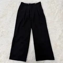 tal by yumi タックワイドパンツ　黒　LL スラックス風