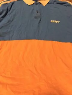 NERDY ポロシャツ ブルー&イエロー Mサイズ