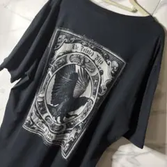悠*Q様 【早い者勝ち】GILDAN 鳥 スカル Tシャツ 黒 L タトゥー系