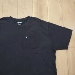 US古着Tシャツ KEY キー ポケT 無地 ブラック 黒 XL