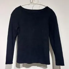 OPAQUE.CLIP リブ編み トップス 黒 S 36