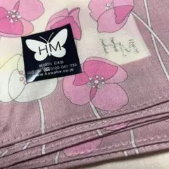 HM 新品未使用　ハンカチ　花柄　蝶々　ピンク