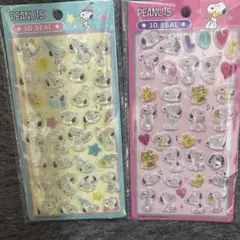 PEANUTS 3Dシール スヌーピー 2シート