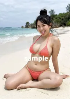 AI美女 グラビア写真 オレンジビキニ No.142