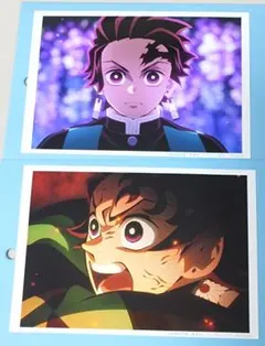 【匿名配送・新品未使用】鬼滅 柱稽古編 場面写ブロマイドくじ OP 炭治郎 2枚