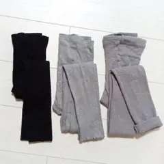 【マタニティ✨まとめ売り】レギンス3点セット　グレー　黒　М〜L、L〜LLサイズ