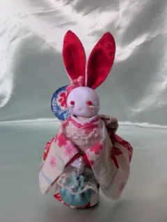 お値下げ中☘️)お着物を着たウサギさんのお人形【ハンドメイド】約25
