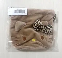 グレイル サンリオキャラクターズ レオパード柄 日焼けハローキティ フェイス巾着