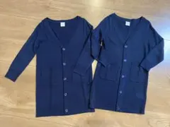 カーディガン　ロング　ネイビー