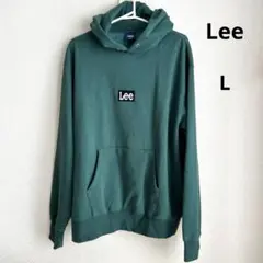 Lee リー グリーン フード付き パーカー 裏起毛 メンズ ロゴのサムネイル