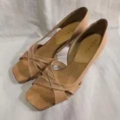 REGAL ベージュ オープントゥパンプス 23cm