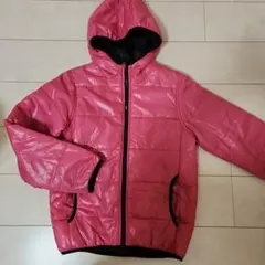 ピンク 中綿コート フード付き150