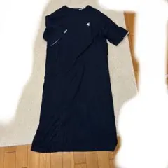 Java 半袖 ロングシャツワンピース ネイビー