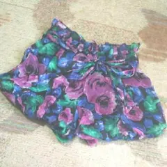 one way　花柄　シフォン　ショートパンツ　M
