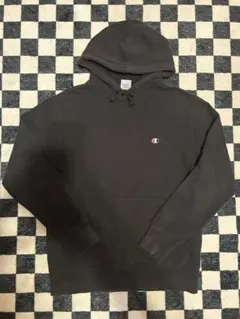Champion ブラック　フード付きパーカー