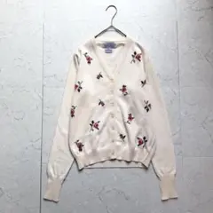 BALLANTYNE ピュア カミシヤ カーディガン 花柄 スコットランド製のサムネイル