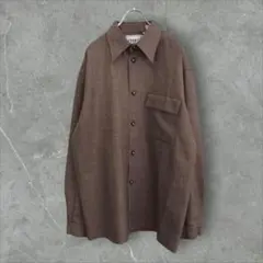 【k7647】USA古着ビンテージ90sボックスシルエットポリシャツジャケット