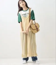 FREAK'S STORE シアーキャミワンピース イエロー