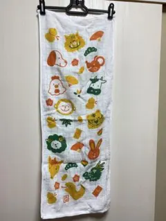 干支柄　フェイスタオル 綿100% 十二支