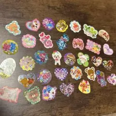 かわいいホログラムシールセット　平成女児　フレークシール