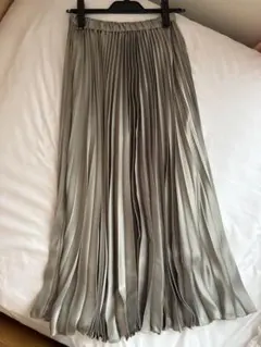UNITED ARROWS　 プリーツ ロングスカート　36 グリーン