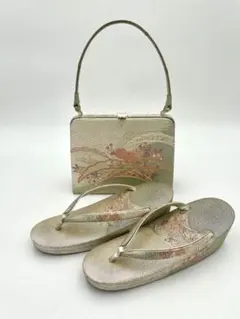草履和装バッグ　2点セット　着物　三栄　和装小物　草履　和服　高級