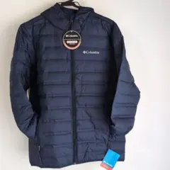 Columbia ネイビー フード付きダウンジャケット