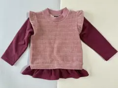 重ね着風トレーナー キッズ 女の子　美品　95cm