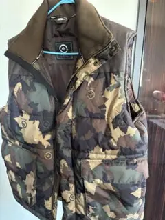 ダウンベスト　ダウン　ダウンジャケット　迷彩　LRG エルアールジー