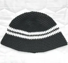 5 コットン　クラッシャーハット　クロシェハット　バケットハット