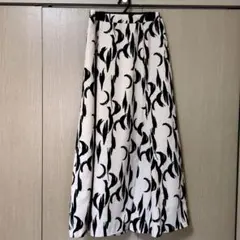 ♪GRL/ペイント柄 マーメイドフレアスカート dh1135 グレイル/М