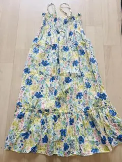 花柄 ノースリーブ ワンピース 140