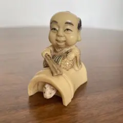 古美術 在銘 山口 カバ牙 根付 河馬 骨董 Netsuke 人物 彫刻⑧ - メルカリ