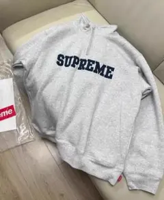 Supreme グレー スウェットシャツ ジップアップ