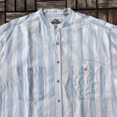 UAE製 90s PACIFIC CLUB ストライプ デニムシャツ 珍品