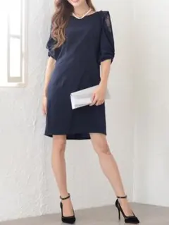 タグ付き新品未使用品！袖レースパーティードレス⭐フォーマル⭐キャバドレス⭐結婚式