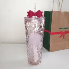 スターバックス ホリデー2025 リボン コールドカップタンブラー710ml