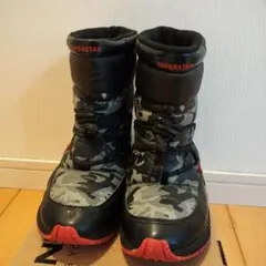 SUPERSTAR 迷彩柄 防水スノーブーツ18センチ