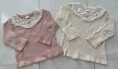 コトリ　長袖　ピンク　80 ホワイト　90 2枚セット