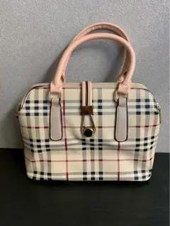 チェック柄 ハンドバッグ