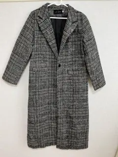 値下げ中！ 状態良好 レディース チェック柄ロングコート Mサイズ