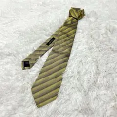 バーバリー ネクタイ ロンドン 英国製 シルク ストライプ　イエロー