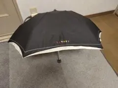 晴雨兼用折り畳み傘 黒 花柄　お花柄刺繍入り