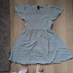 earth music & ecology 半袖ボーダーワンピース Mサイズ