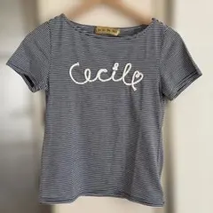 CECIL McBEE ボーダー 半袖Tシャツ