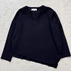 ENFOLD ダブルフェイスプルオーバー アシンメトリー　Vネック