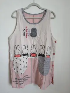 ミッフィーエプロン ノースリーブ ピンク