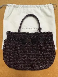 【極美品】ANTEPRIMA ダークパープル 3WAYハンドバッグ