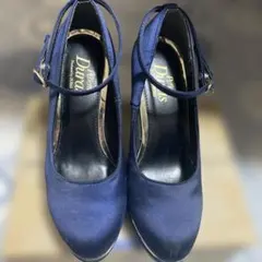Petiem Duras アンクルストラップ パンプス ネイビー 24.0cmのサムネイル