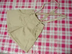 pom ponette　Lサイズ　サロペットUSED　ベージュ　160